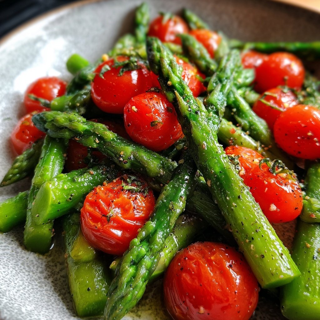 Grüner Spargel Mit Tomaten
