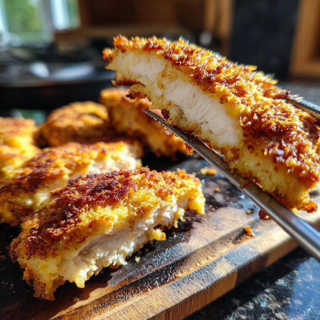 Hähnchen in Parmesanpanade