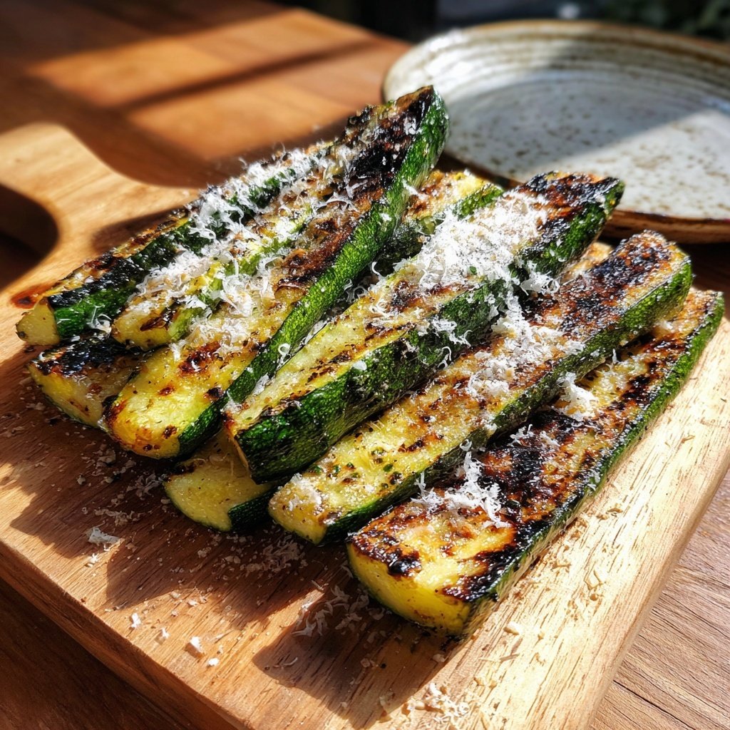 Gegrillte Zucchini Mit Parmesan