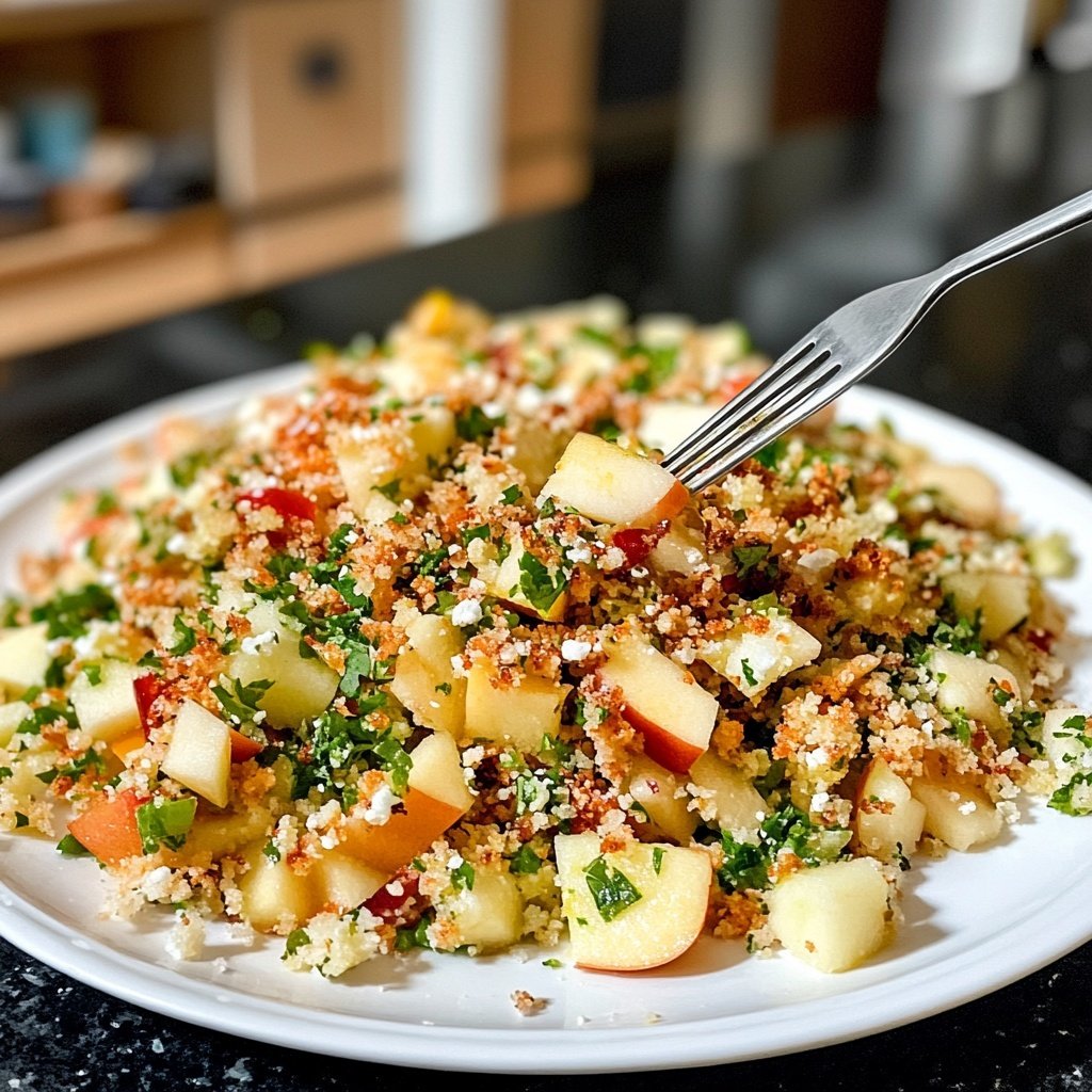 Roher Brokkoli-Salat mit Apfel – Vegan und Low Carb
