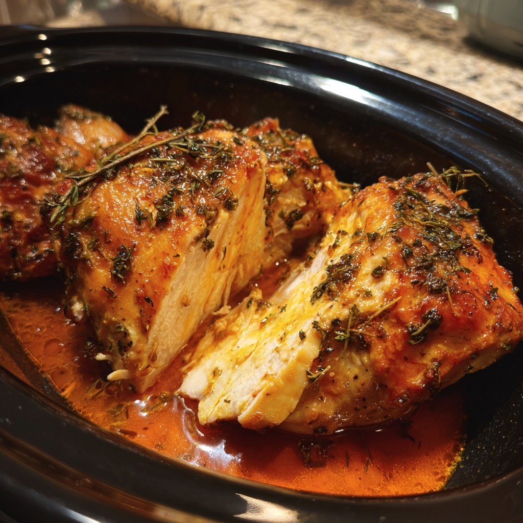 Crockpot Hähnchen mit Soße