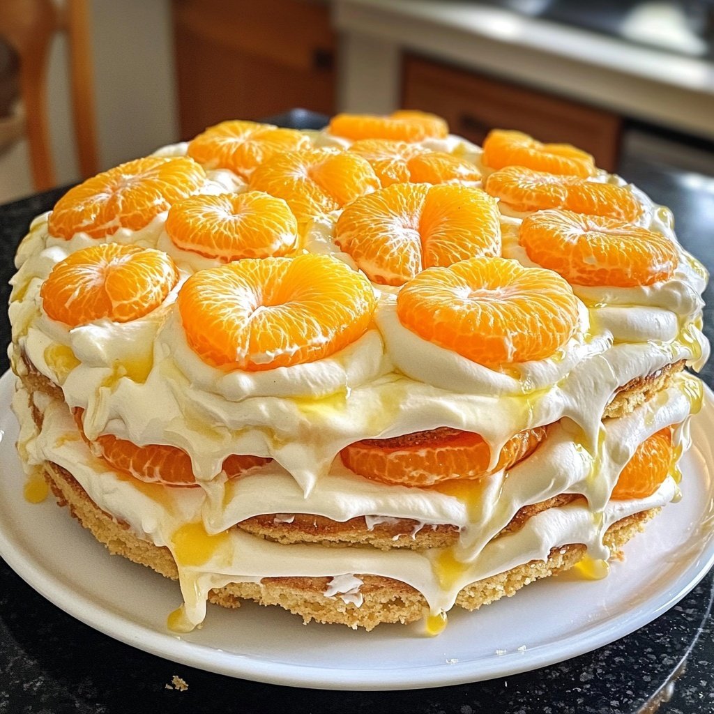Käse-Sahne-Torte mit Mandarinen