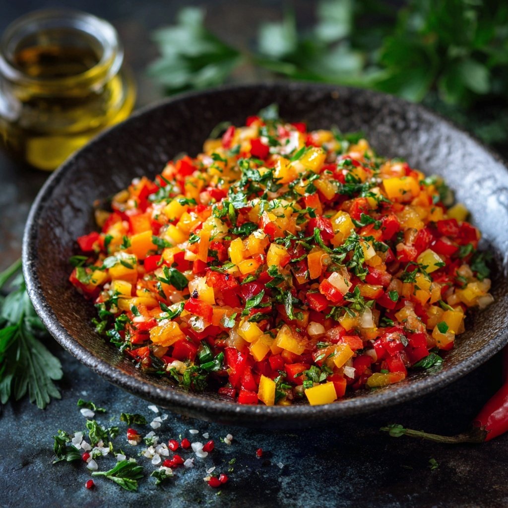 Linsensalat Mit Paprika Zum Grillen