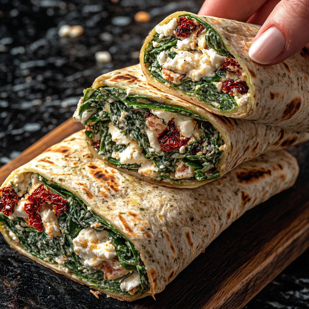 Wraps mit Spinat